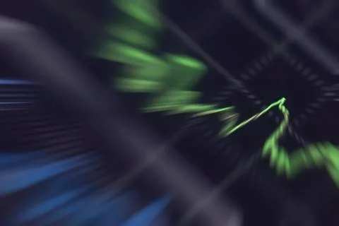 Candlestick graph focus gap on graph,Business and financial concept Stock Photos