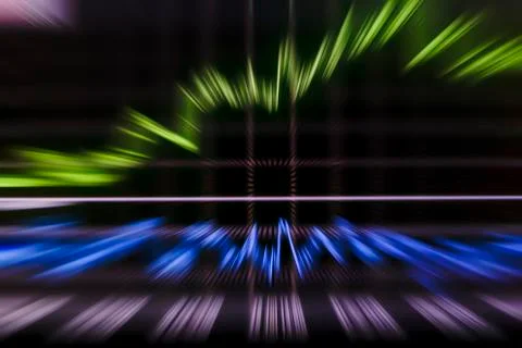 Candlestick graph focus gap on graph,Business and financial concept Stock Photos