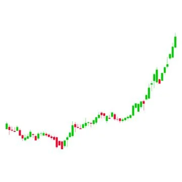 Candlestick Graph Growth Acceleration Flat Icon Illustrazione stock