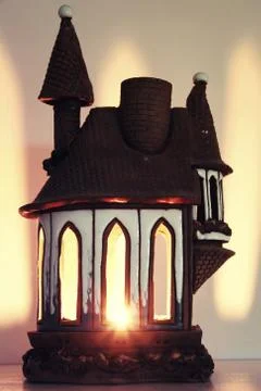 Candlestick house isolated Stock Photos