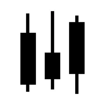 Candlestick icon. Charts pattern trading icon vector illustration isolated  Illustrazione stock