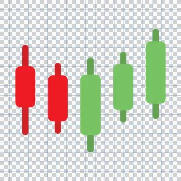 Candlestick icon. Colored illustration. Illustrazione stock