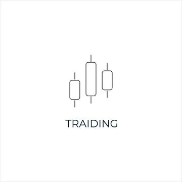 Candlestick icon in linear style. financial graphic, investment profit trade Stock Illustration