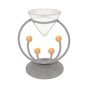 Candlestick isolated on white background. Empty  candle holder. Stock Illustration