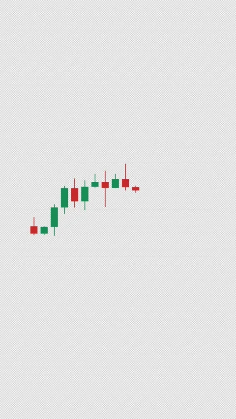 Candlestick Stock Chart Bear 12 Bear Market Overlay Alpha 4K Vertical 9x16 Light Stockbeeldmateriaal 339507714