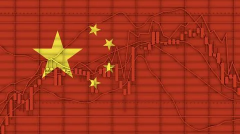 Candlestick stock exchange background Illustrazione stock