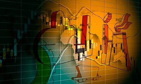 Candlestick stock exchange background Stock Illustration