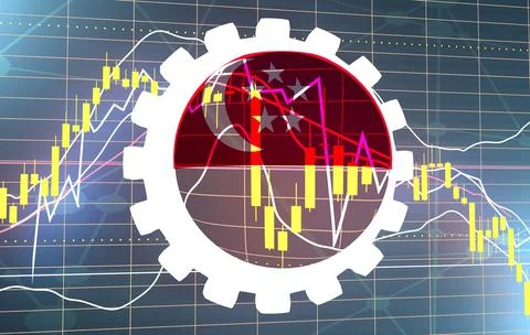 Candlestick stock exchange background Illustrazione stock