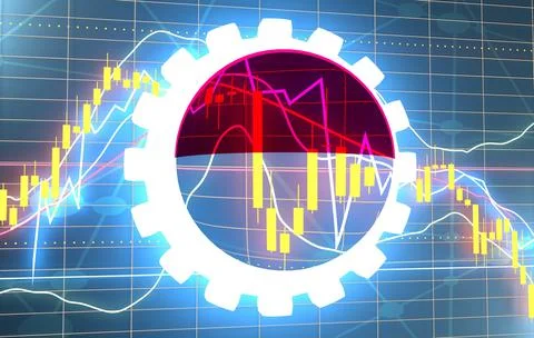Candlestick stock exchange background Stock Illustration