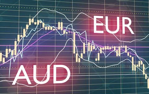 Candlestick stock exchange background Illustrazione stock