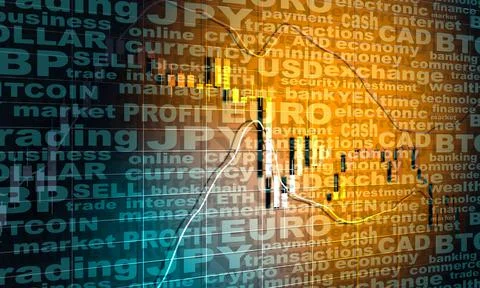 Candlestick stock exchange background 库存插图