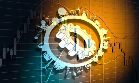Candlestick stock exchange background Stock Illustration