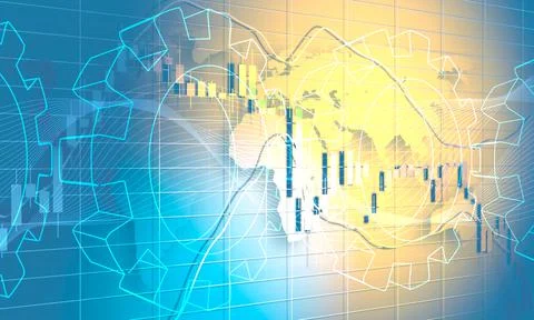 Candlestick stock exchange background Stock Illustration