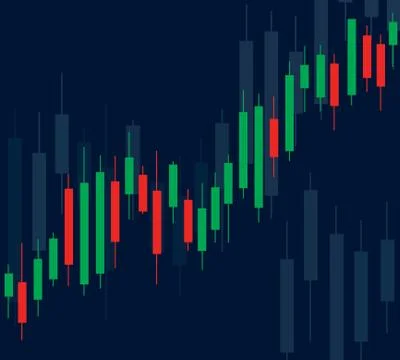 Candlestick stock exchange background vector Stock Illustration