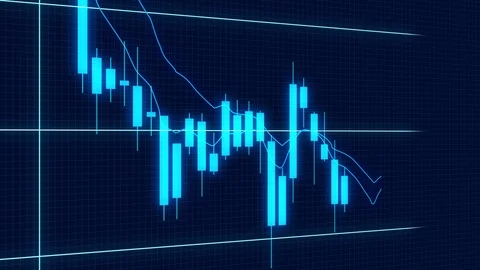 Candlestick Trading Chart Close-up Stock Footage 92288429