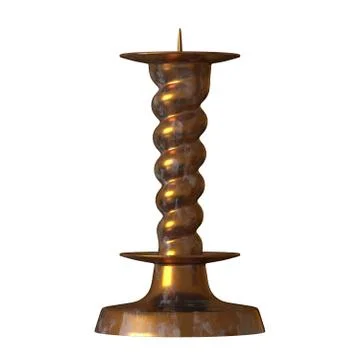 Candlestick on a white background. Isolate. 3D rendering of excellent quality Stock Illustration