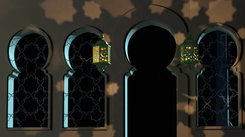 Candlesticks, lanterns during the holiday of Ramadan Stock Footage 151836365