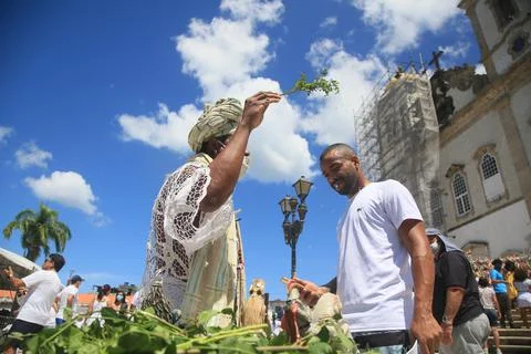 Candomble sacred bath Stock Photos