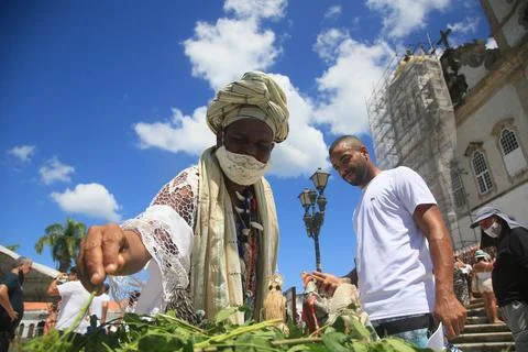Candomble sacred bath Stock Photos