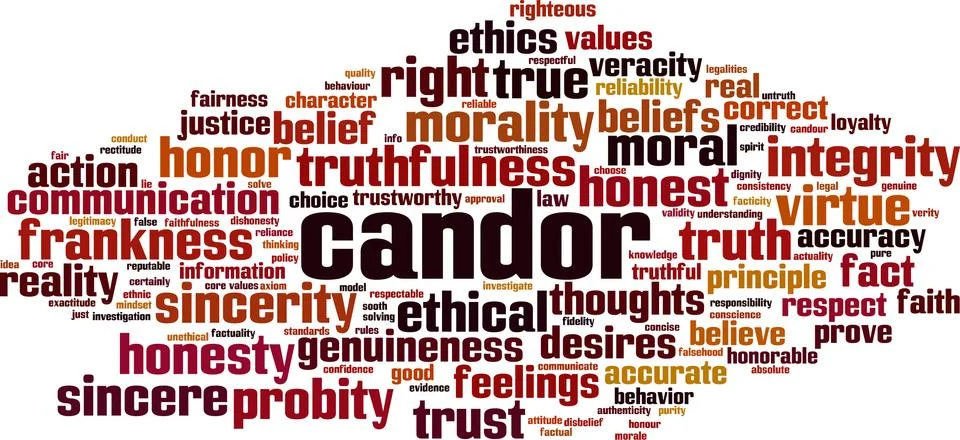 Candor word cloud Stock Illustration