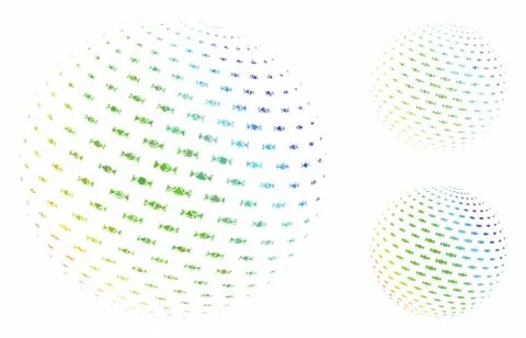 Candy abstract sphere Composition Icon of Inequal Elements Stockillustratie