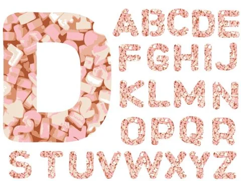 Candy Alphabet 스톡 일러스트