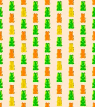 Candy and  candy on a seamless spring pattern. Illustrazione stock