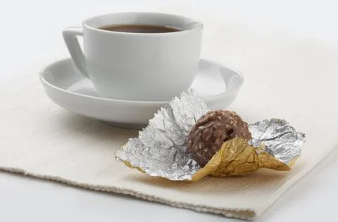 Candy and coffee Stock Photos