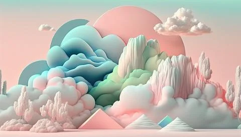 Candy and Ice cream composition. UI UX Background Stock Illustration