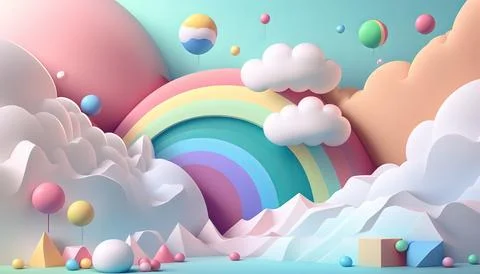Candy and Ice cream composition. UI UX Background Stock Illustration