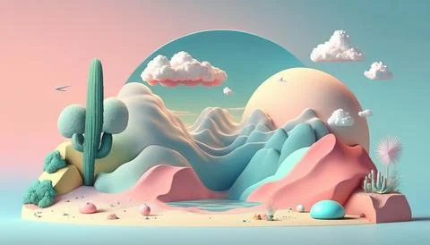 Candy and Ice cream composition. UI UX Background Stock Illustration