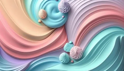 Candy and Ice cream composition. UI UX Background Stock Illustration
