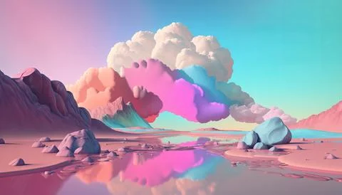 Candy and Ice cream composition. UI UX Background Stock Illustration