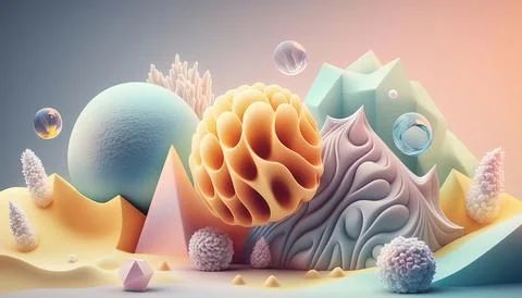 Candy and Ice cream composition. UI UX Background Stock Illustration
