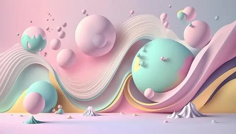 Candy and Ice cream composition. UI UX Background Stock Illustration
