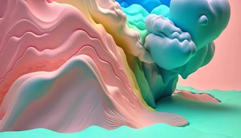 Candy and Ice cream composition. UI UX Background Stock Illustration