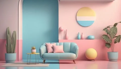 Candy and Ice cream composition. UI UX Background Stock Illustration
