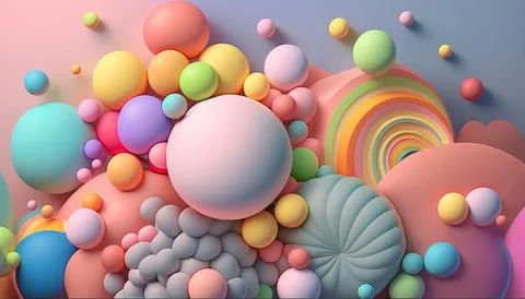 Candy and Ice cream composition. UI UX Background Stock Illustration