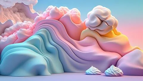 Candy and Ice cream composition. UI UX Background Stock Illustration