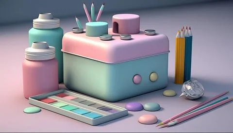 Candy and Ice cream composition. UI UX Background Stock Illustration