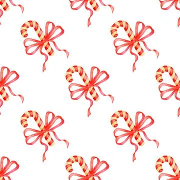 Candy and ribbon pattern Stock Illustration
