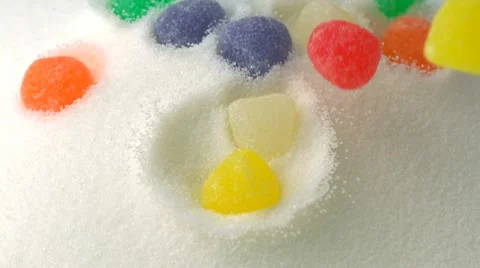Candy and sugar, Slow Motion Stock Footage 10700666