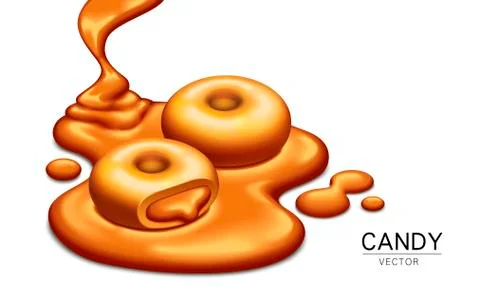 Candy and syrup elements Stock Illustration