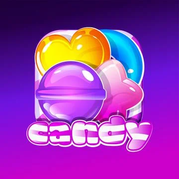 Candy APP icon, Game Icon for your design. Candy ICON for clipart, stickers.. Stock Illustration