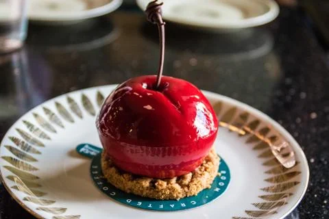 Candy Apple Dessert Close Up Stock Photos