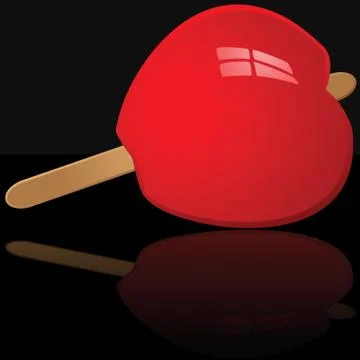 Candy apple Stock Illustration