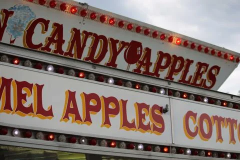 Candy Apple Sign Foto stock