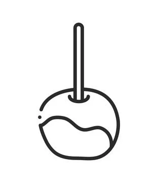 Candy apple in stick Stock Illustration