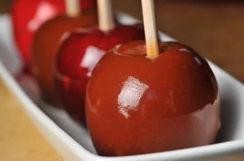 Candy apples appetizers Foto stock
