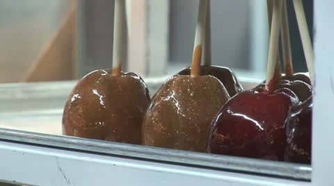 Candy Apples At Carnival 库存影片 10873795